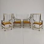 Unieke Set Eetkamer- En Loungestoelen In Mid-Century Stijl – Verguld, Gemaakt Tussen 1940-1948 thumbnail 16