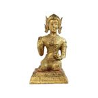 Antieke Thaise Bronzen Vergulde Boeddha Nang Kwak Rattanakosin thumbnail 2