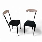 2 X Charme Dining Chair By Fasem Is A Slender, Yet Strong Masterpiece 1980s thumbnail 2