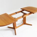 Vintage Glostrup Deense Ovalen Uitschuifbare Eettafel Tafel Massief Teak thumbnail 3