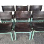 6X Vintage Eettafel Stoelen thumbnail 10