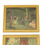 Oude Ingelijste Gekleurde Prenten Scenes Uit Opera Carmen Bizet thumbnail 9