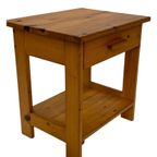 Vintage Pinewood Grenen Nachtkastje Compact Design thumbnail 6