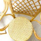 Vier Rieten Boho Manou Rotan Vintage Stoelen Eetkamerstoelen thumbnail 8