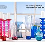 Anne Nilsson Herräng  Kobaltblauwe Kandelaars Glas, Voor Ikea thumbnail 3