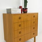 Zweedse Vintage Teak Fineren Ladekast Umasjo thumbnail 15