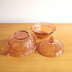 Art Deco Persglas Set Roze, Jaren '50 thumbnail 2