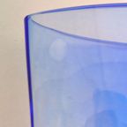 Blue Glass Vase, Krosno Poland, 1980S thumbnail 8
