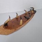 Vintage Koehoorn Mancave Kapstok. thumbnail 4