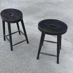 Set Van 2 Vintage Houten Kruks thumbnail 11