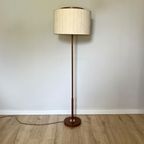 Midcentury Design Vloerlamp - Teak, Ecru Kap Temde Leuchten thumbnail 3