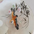 Antiek Wandbordje Schotel Met Vogel thumbnail 4