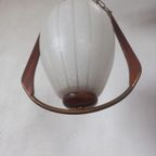 Vintage Deense Teak Design Lamp Glas Design thumbnail 3