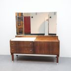 Vintage Kaptafel Palissander Drieluik Spiegel thumbnail 10