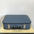 Blauwe Vintage Koffer Brocante Suitcase thumbnail 5