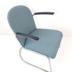 Gispen Fauteuil Model 413 Nieuw Gestoffeerd Ploeg Stof Grape thumbnail 3