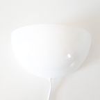 Massive Witte Schaal Lamp Vintage Wandlamp Jaren 70 Kunststof Lamp thumbnail 2