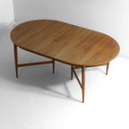Mid-century Uittrekbare Ovale Eettafel Van Oswald Vermaercke In Teak thumbnail 2