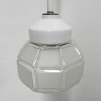 Art Deco Hanglamp Met Achthoekige Matglazen Kap thumbnail 10