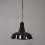 Industriele Hanglamp Met Geemailleerde Stalen Kap thumbnail 3