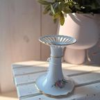 Vintage Porseleinen Kandelaar, Tettau Atelier, Bloemmotief thumbnail 3