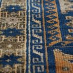 Leuk Vintage Oosters Vloerkleed Met Voornamelijk Oranje En Blauwe Tinten 132×83 Cm thumbnail 6