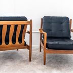 Paar Gerestaureerde Scandinavische Fauteuils thumbnail 4