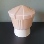 Art Deco Thabur Plafondlamp In Creme Kleur Bijna Tegen Roze Aan. thumbnail 4