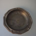 Antique Three Legged Pewter Tray Or Plant Stant Stand thumbnail 3