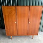 Vintage Deens Design Teak Kledingkast Driedeurs Jaren 60 thumbnail 4