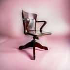 Vintage Houten Amerikaanse Bureaustoel / Desk Chair thumbnail 5