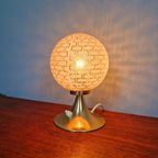 Duo Of Space Age-lampen In Messing En Getextureerd Glas, 197 thumbnail 4