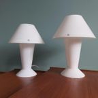 Paire De Lampes Peill & Putzler En Opaline Blanche, 1970-80 thumbnail 4