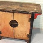 Vintage Antieke Oosters Aziatisch Kastje Wandmeuble thumbnail 14
