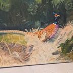 H. Van Leeuwen Jachthond En Fazanten Schilderij thumbnail 4