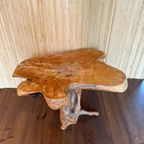 Vintage Wabi - Sabi Massief Wortelhouten Tafel / Sidetable thumbnail 5