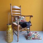 Vintage Hairpinlegs Krukje, Kruk Met Nieuwe Stoffering thumbnail 19