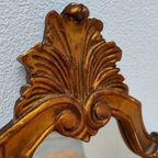 Vintage Hollywood Regency Goudkleurige Barok Rococo Spiegel Kuifspiegel 6 thumbnail 12