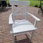 Set Van 6 Cross Back Landelijke Armstoelen thumbnail 6