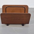 Vintage Teak Lectuurrek Krantenrek Metaal Design Mid Century thumbnail 4