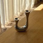 Vintage Italian Design Aluminum Candlestick thumbnail 6