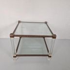 Hollywood Regency Glas En Perspex Bijzettafel Vintage. thumbnail 9