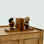 Danish Design Optimist And Pessimist Book Ends By Hans Bolling 1960s thumbnail 4