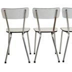 Set Van 4 Grijze Formica Stoelen Chroom Eetkamerstoelen Sixties thumbnail 17