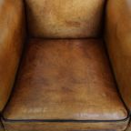 Prachtige, Comfortabele En Tijdloze Schapenleren Design Fauteuil/ Armchair In Art Deco Stijl thumbnail 4