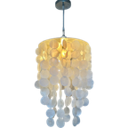 Meerdere Beschikbaar! Capiz Schelpen Hanglamp Parelmoer Schelp Chrome Details ! Luxe Uitvoering thumbnail 2