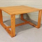 Vintage Design Grenen Salontafel, Vierkant thumbnail 7