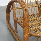 Luxe Franse Rotan Vintage Design Fauteuil Uit De Jaren ’50 thumbnail 13