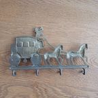 Messing Wandhaakjes Paarden Met Koets thumbnail 5