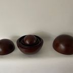 Vintage Houten Bakjes. Houten Bollen. Baboushka Bollen. Houten Decoratie Ballen thumbnail 9